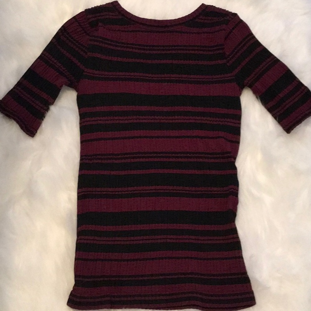 Free People striped short  sleeve top